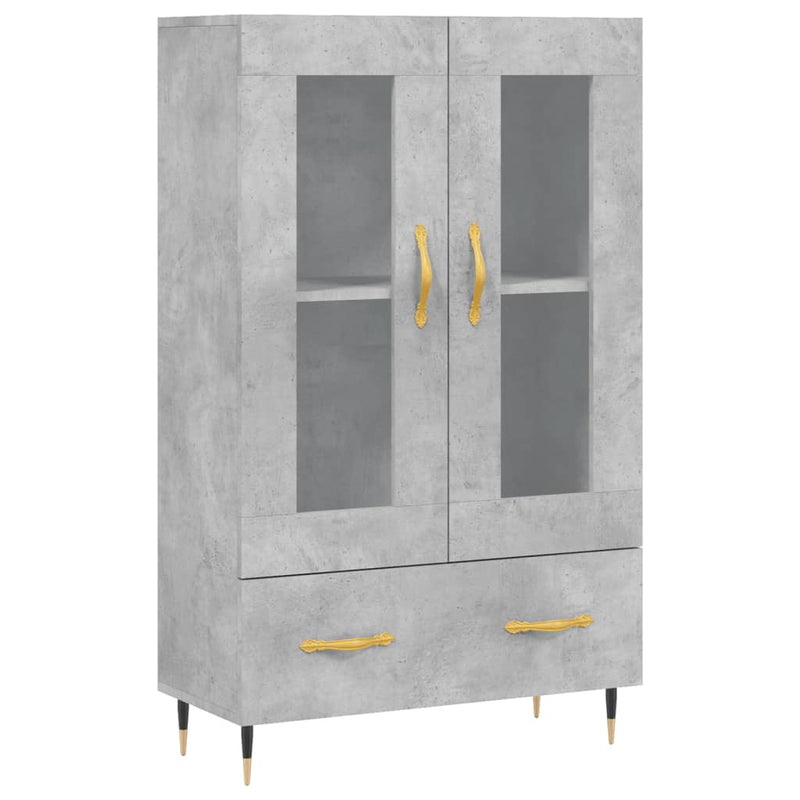 vidaXL betonszürke szerelt fa magasszekrény 69,5 x 31 x 115 cm