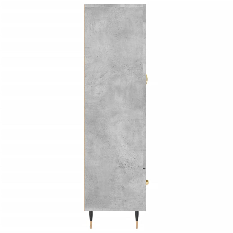 vidaXL betonszürke szerelt fa magasszekrény 69,5 x 31 x 115 cm