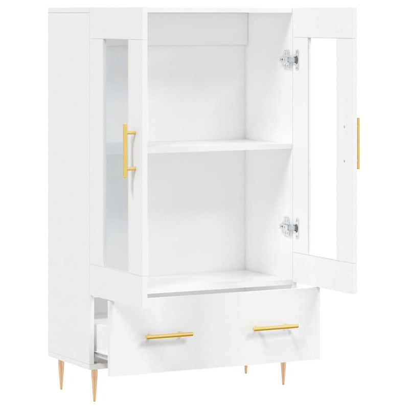vidaXL fehér szerelt fa magasszekrény 69,5 x 31 x 115 cm