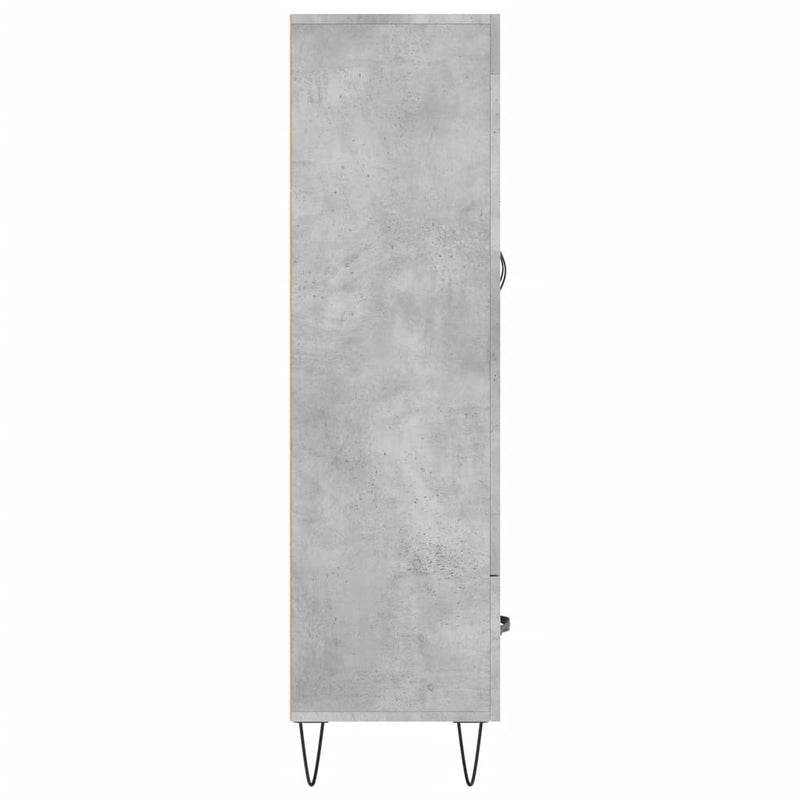 vidaXL betonszürke szerelt fa magasszekrény 69,5 x 31 x 115 cm