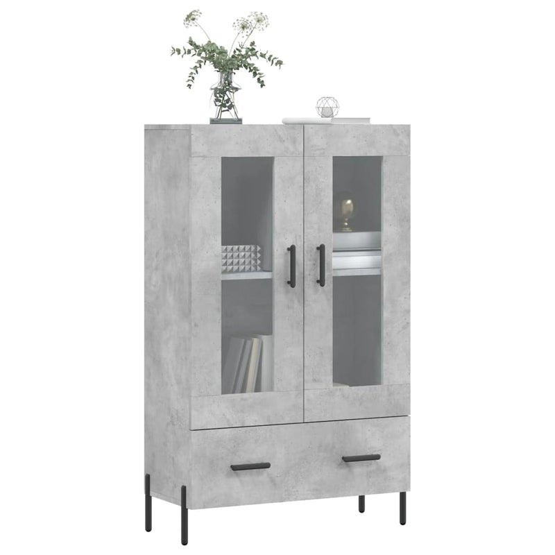 vidaXL betonszürke szerelt fa magasszekrény 69,5 x 31 x 115 cm