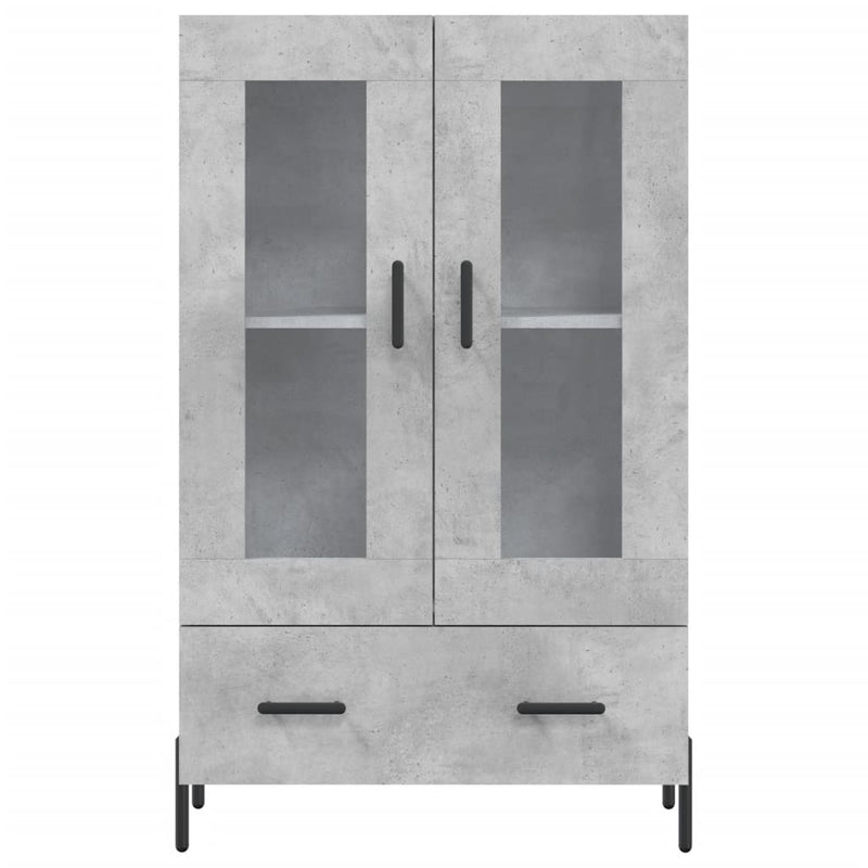 vidaXL betonszürke szerelt fa magasszekrény 69,5 x 31 x 115 cm