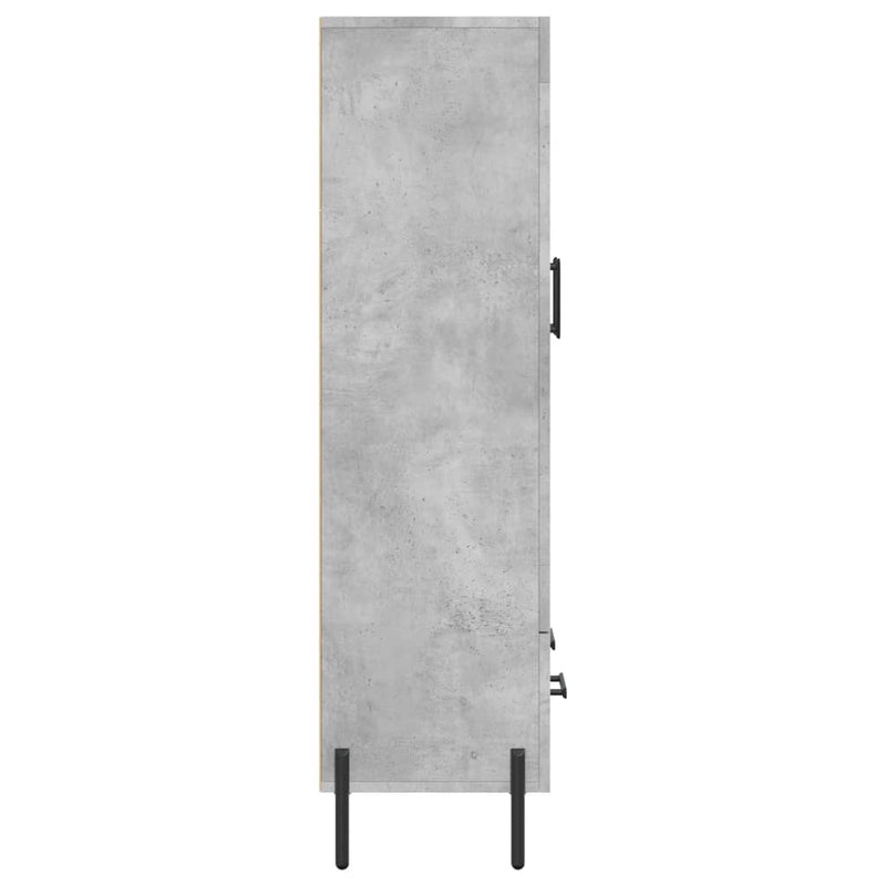 vidaXL betonszürke szerelt fa magasszekrény 69,5 x 31 x 115 cm
