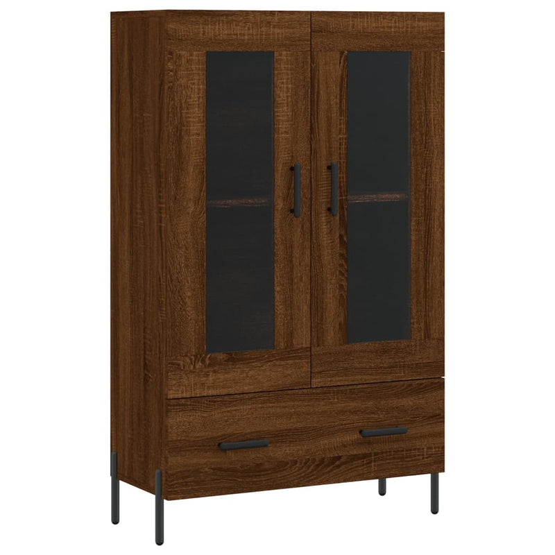 vidaXL barna tölgyszínű szerelt fa magasszekrény 69,5 x 31 x 115 cm