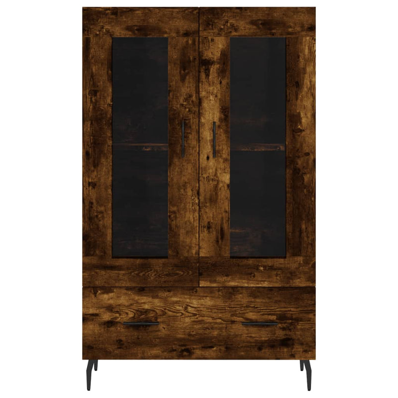 vidaXL füstös tölgy színű szerelt fa magasszekrény 69,5 x 31 x 115 cm