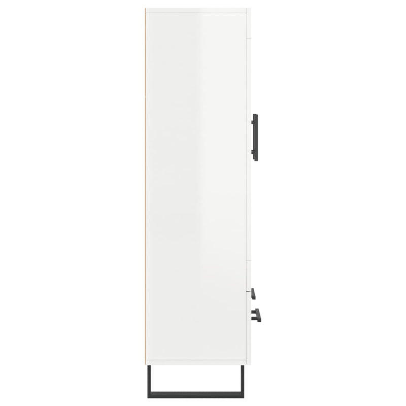 vidaXL magasfényű fehér szerelt fa magasszekrény 69,5 x 31 x 115 cm