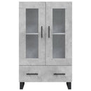 vidaXL betonszürke szerelt fa magasszekrény 69,5 x 31 x 115 cm