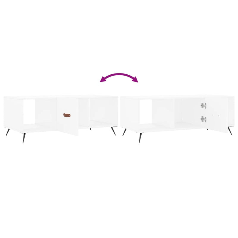 vidaXL fehér szerelt fa dohányzóasztal 102 x 50 x 40 cm