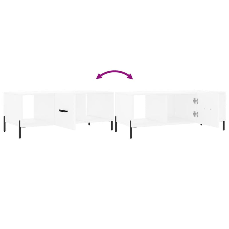 vidaXL fehér szerelt fa dohányzóasztal 102 x 50 x 40 cm