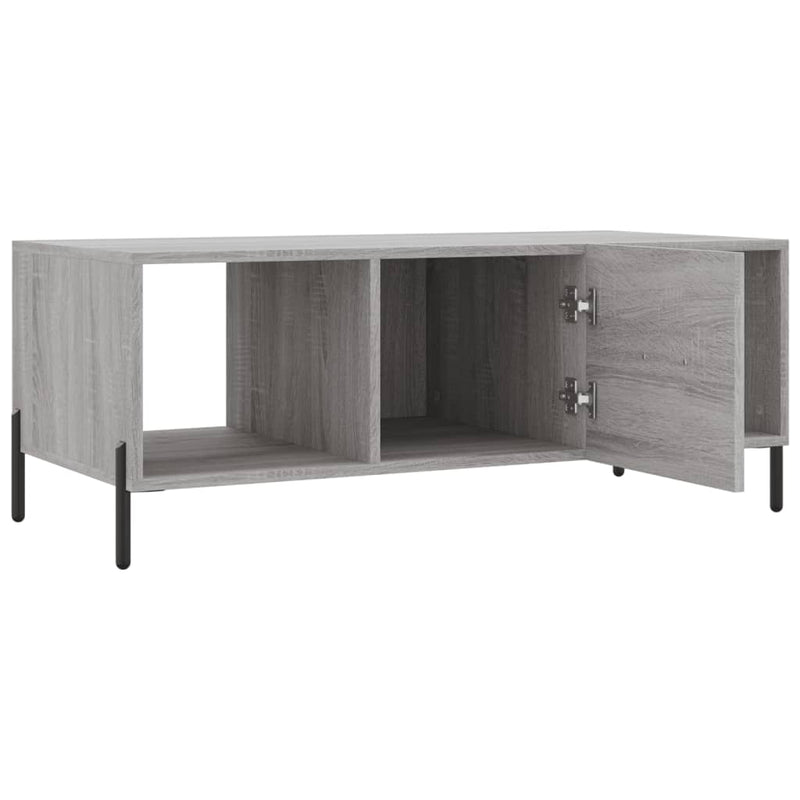 vidaXL szürke sonoma színű szerelt fa dohányzóasztal 102 x 50 x 40 cm
