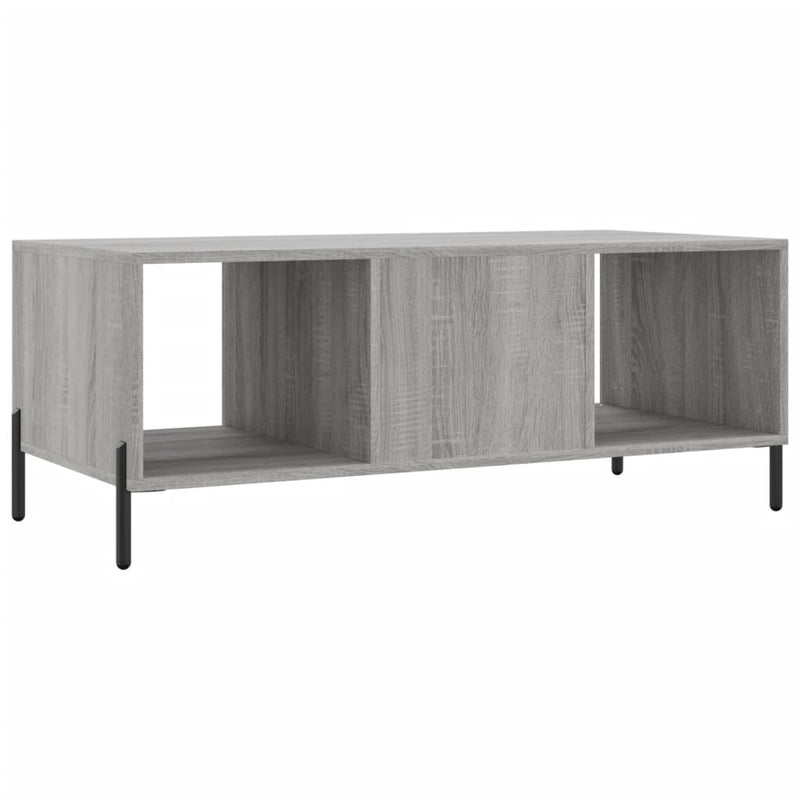 vidaXL szürke sonoma színű szerelt fa dohányzóasztal 102 x 50 x 40 cm