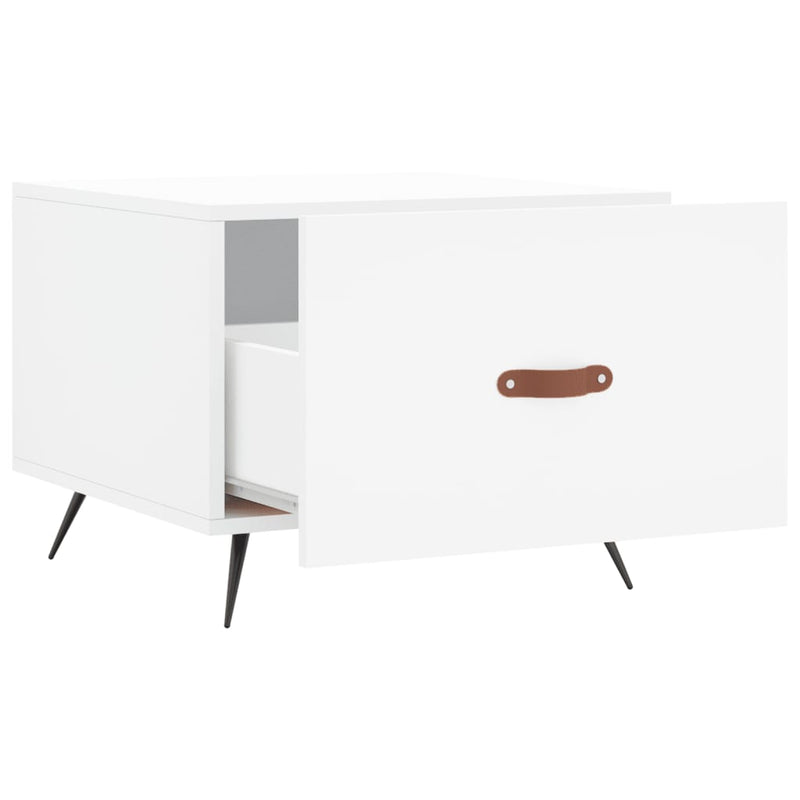 vidaXL fehér szerelt fa dohányzóasztal 50 x 50 x 40 cm