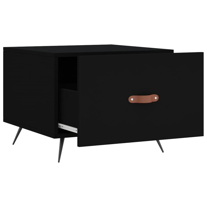 vidaXL fekete szerelt fa dohányzóasztal 50 x 50 x 40 cm