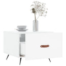 vidaXL magasfényű fehér szerelt fa dohányzóasztal 50 x 50 x 40 cm