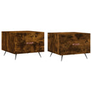 vidaXL 2 db füstös tölgy szerelt fa dohányzóasztal 50 x 50 x 40 cm