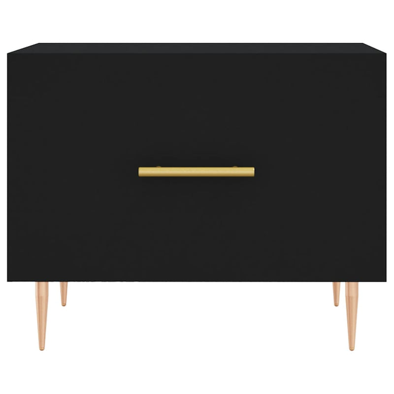 vidaXL fekete szerelt fa dohányzóasztal 50 x 50 x 40 cm