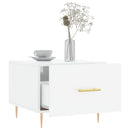 vidaXL magasfényű fehér szerelt fa dohányzóasztal 50 x 50 x 40 cm