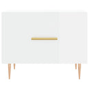 vidaXL magasfényű fehér szerelt fa dohányzóasztal 50 x 50 x 40 cm