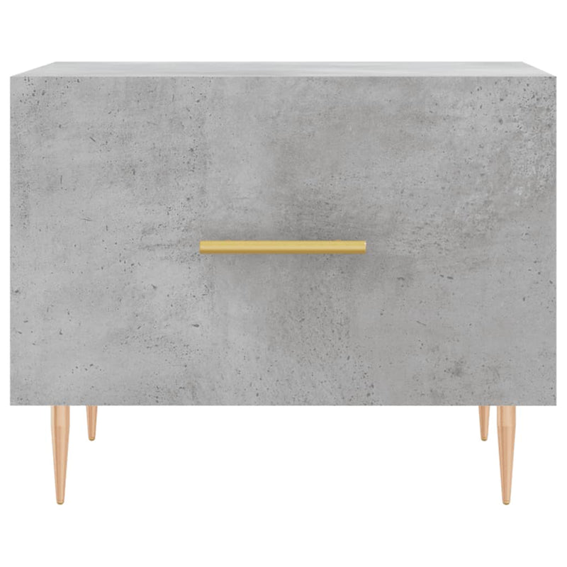 vidaXL 2 db betonszürke szerelt fa dohányzóasztal 50 x 50 x 40 cm