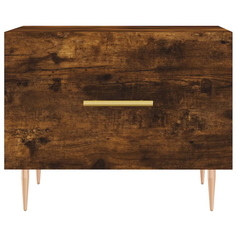 vidaXL 2 db füstös tölgy szerelt fa dohányzóasztal 50 x 50 x 40 cm