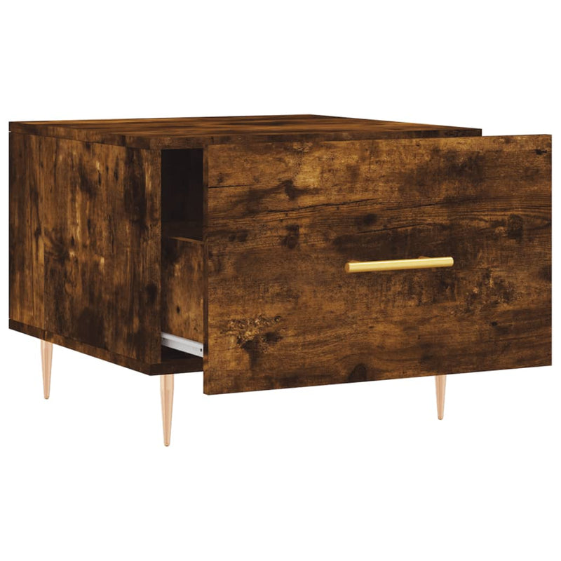 vidaXL 2 db füstös tölgy szerelt fa dohányzóasztal 50 x 50 x 40 cm