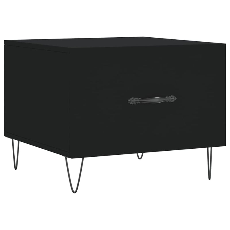 vidaXL fekete szerelt fa dohányzóasztal 50 x 50 x 40 cm