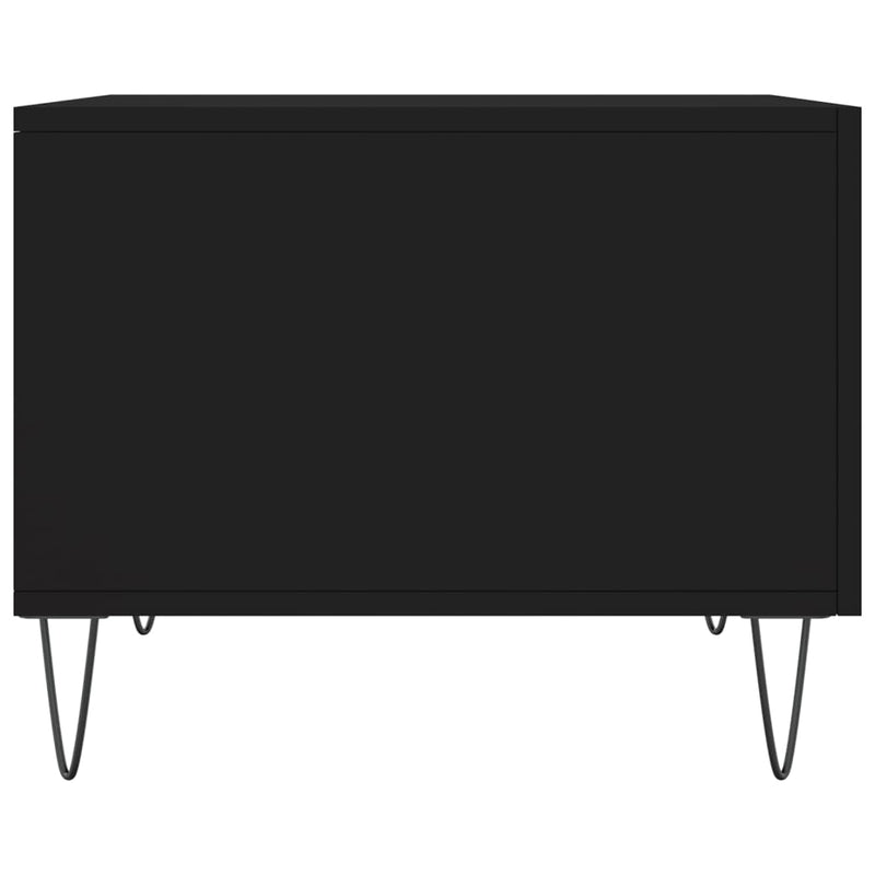 vidaXL fekete szerelt fa dohányzóasztal 50 x 50 x 40 cm