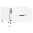 vidaXL magasfényű fehér szerelt fa dohányzóasztal 50 x 50 x 40 cm