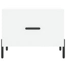 vidaXL 2 db fehér szerelt fa dohányzóasztal 50 x 50 x 40 cm