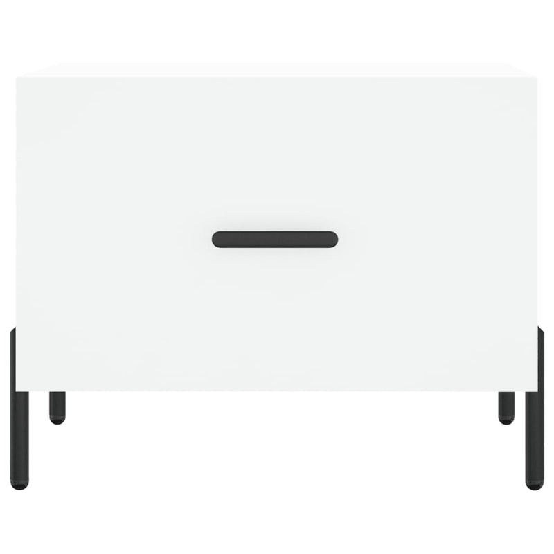 vidaXL 2 db fehér szerelt fa dohányzóasztal 50 x 50 x 40 cm