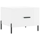 vidaXL magasfényű fehér szerelt fa dohányzóasztal 50 x 50 x 40 cm