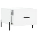 vidaXL magasfényű fehér szerelt fa dohányzóasztal 50 x 50 x 40 cm