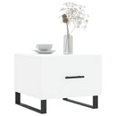 vidaXL fehér szerelt fa dohányzóasztal 50 x 50 x 40 cm