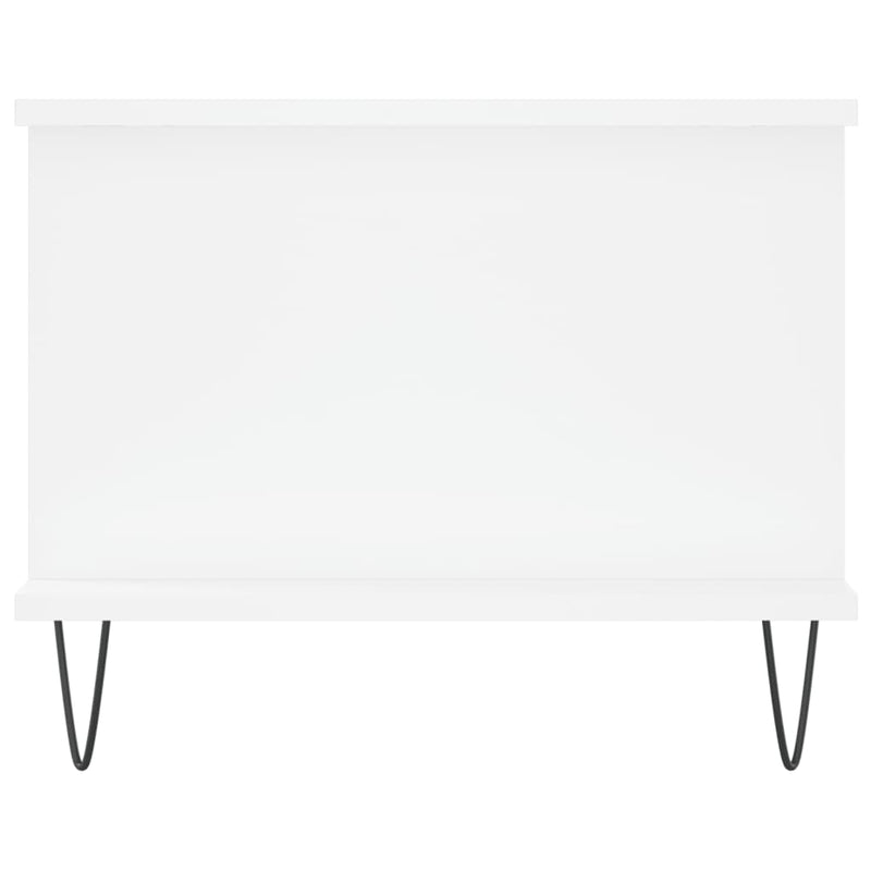 vidaXL fehér szerelt fa dohányzóasztal 90 x 50 x 40 cm