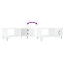 vidaXL fehér szerelt fa dohányzóasztal 90 x 50 x 40 cm