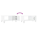 vidaXL magasfényű fehér szerelt fa dohányzóasztal 90 x 50 x 40 cm