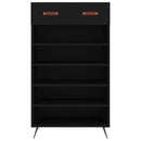 vidaXL fekete szerelt fa cipőszekrény 60 x 35 x 105 cm