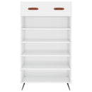 vidaXL magasfényű fehér szerelt fa cipőszekrény 60 x 35 x 105 cm