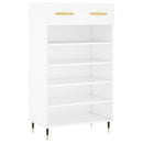 vidaXL fehér szerelt fa cipőszekrény 60 x 35 x 105 cm