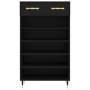 vidaXL fekete szerelt fa cipőszekrény 60 x 35 x 105 cm