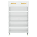 vidaXL magasfényű fehér szerelt fa cipőszekrény 60 x 35 x 105 cm