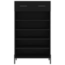 vidaXL fekete szerelt fa cipőszekrény 60 x 35 x 105 cm