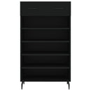 vidaXL fekete szerelt fa cipőszekrény 60 x 35 x 105 cm