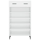 vidaXL magasfényű fehér szerelt fa cipőszekrény 60 x 35 x 105 cm