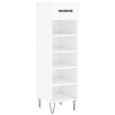 vidaXL magasfényű fehér szerelt fa cipőszekrény 30x35x105 cm