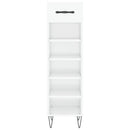 vidaXL magasfényű fehér szerelt fa cipőszekrény 30x35x105 cm