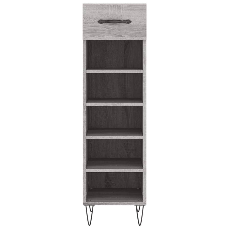 vidaXL szürke sonoma színű szerelt fa cipősszekrény 30 x 35 x 105 cm