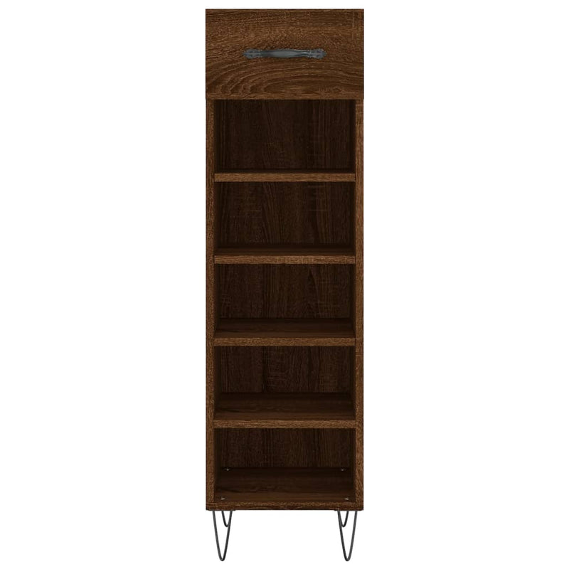vidaXL barna tölgyszínű szerelt fa cipősszekrény 30 x 35 x 105 cm