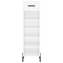 vidaXL magasfényű fehér szerelt fa cipőszekrény 30x35x105 cm