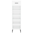 vidaXL magasfényű fehér szerelt fa cipőszekrény 30x35x105 cm